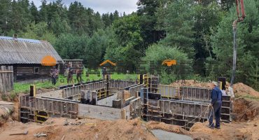 ленточный фундамент с цокольным этажом